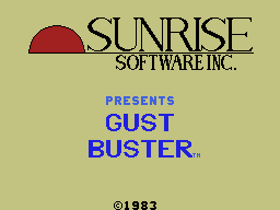 Gust Buster title screen for Colecovision
